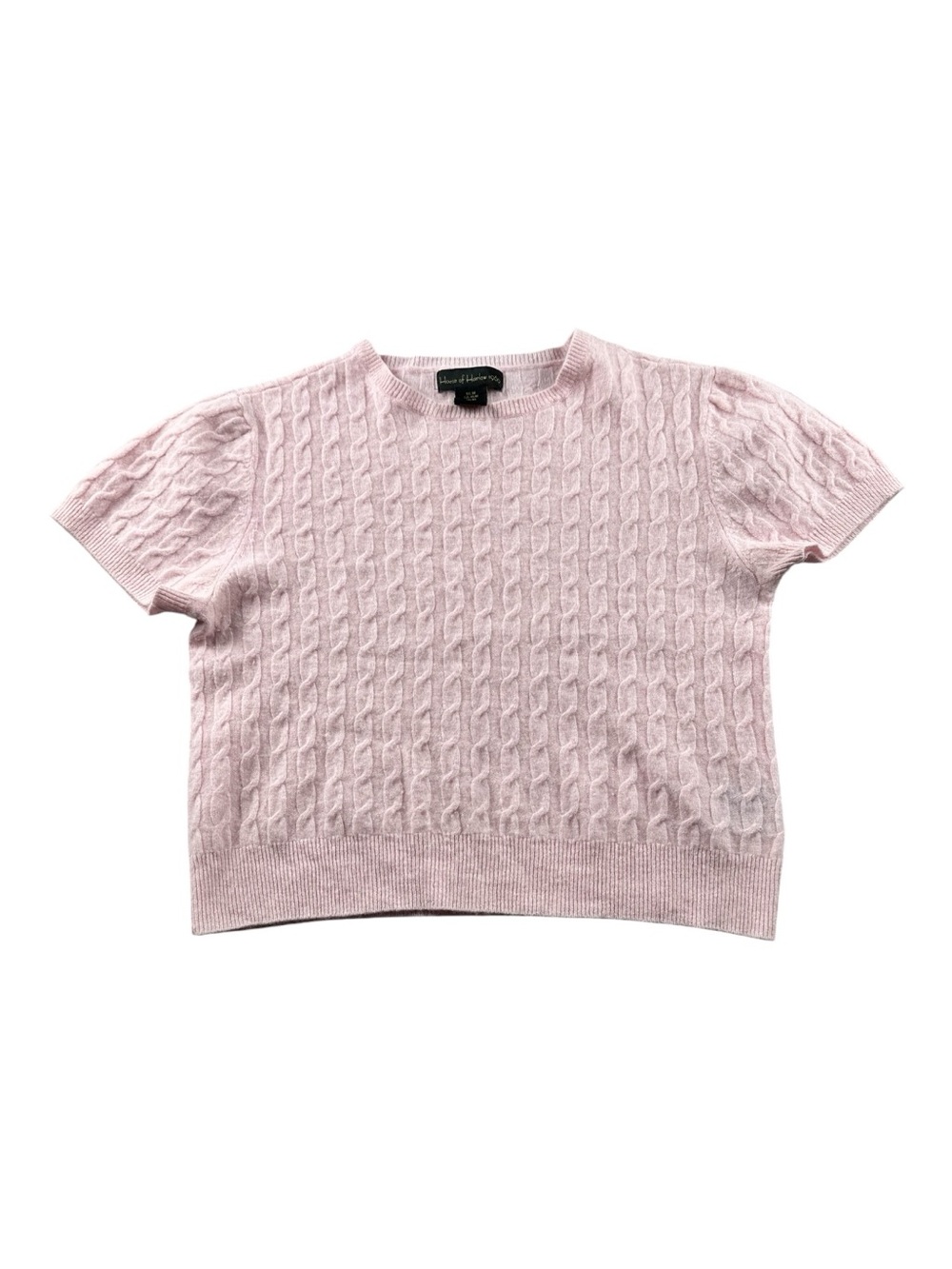House Of Harlow Baby Pink M Soft Cropped Sweater 100% cashmere BarbieCore Top